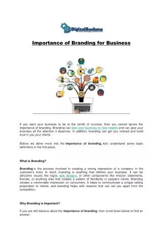 importance of branding for business
