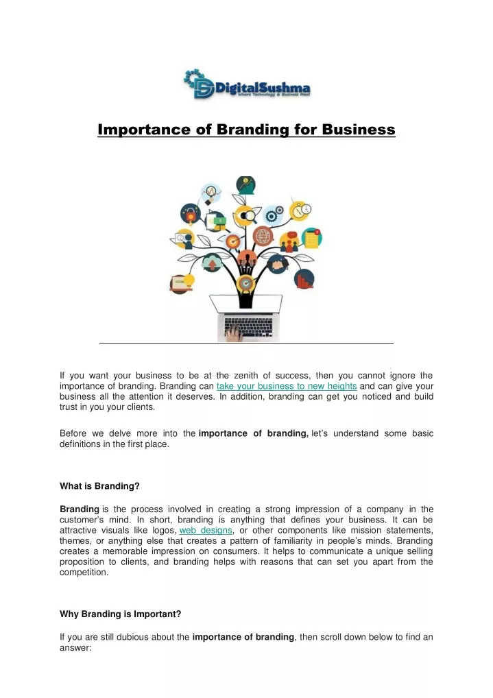 importance of branding for business