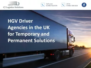 HGV Driver Agencies in the UK for Temporary and Permanent Solutions