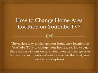 how to change home area location on youtube tv