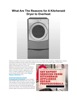 What Are The Reasons for A Kitchenaid Dryer to Overheat