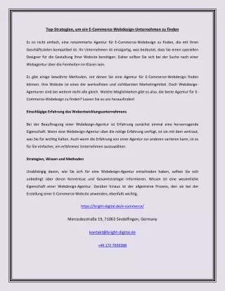 top strategien um ein e commerce webdesign
