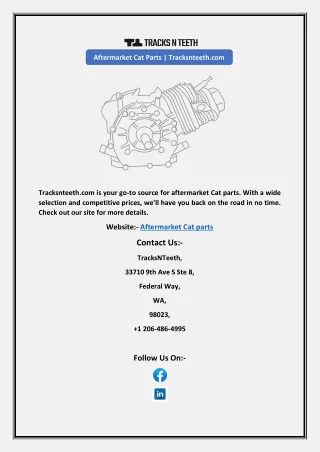 aftermarket cat parts tracksnteeth com