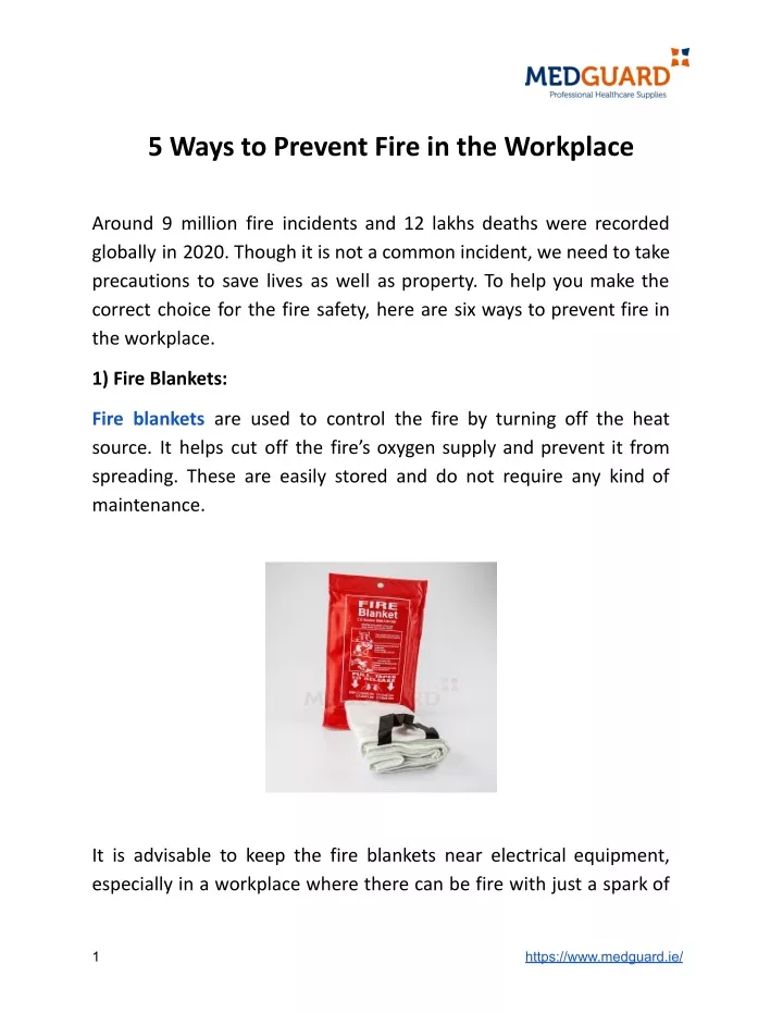 5 ways to prevent fire in the workplace