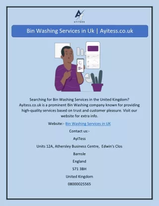 Bin Washing Services in Uk | Ayitess.co.uk
