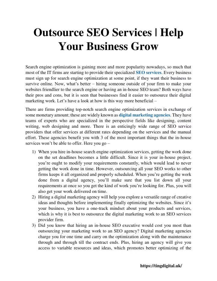 outsource seo services help your business grow