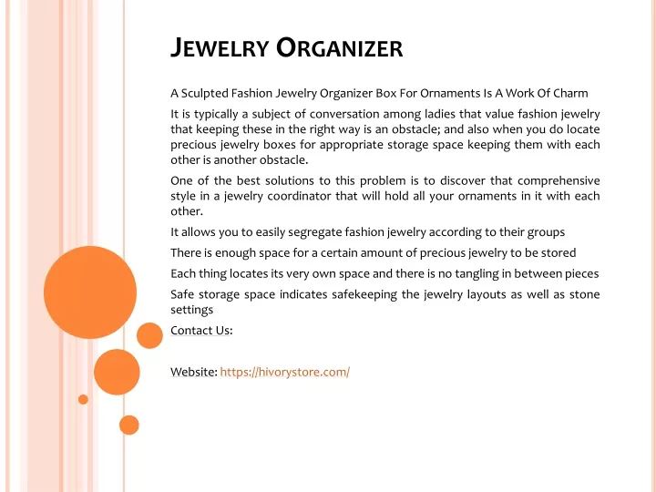 jewelry organizer