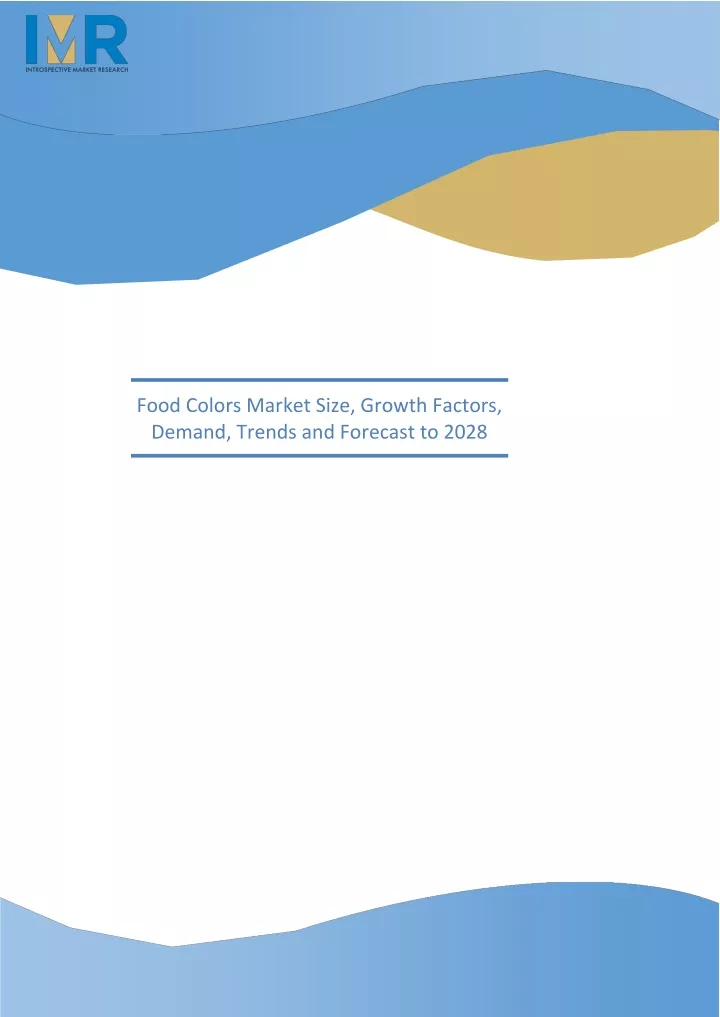 food colors market size growth factors demand