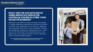 What Are the Advantages of Using Removals Service in Australia for Relocating Your House or Business