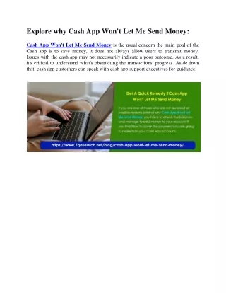 explore why cash app won t let me send money cash