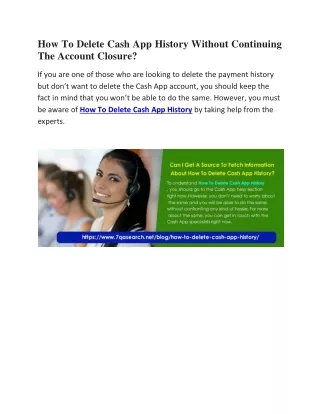 how to delete cash app history without continuing