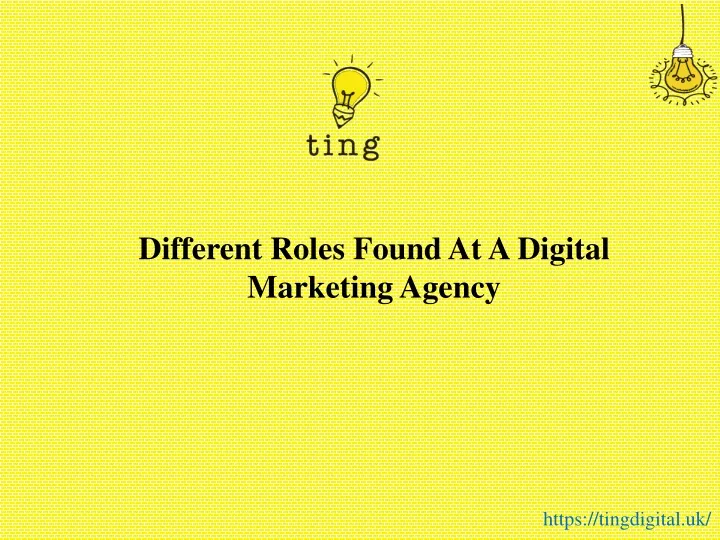 different roles found at a digital marketing