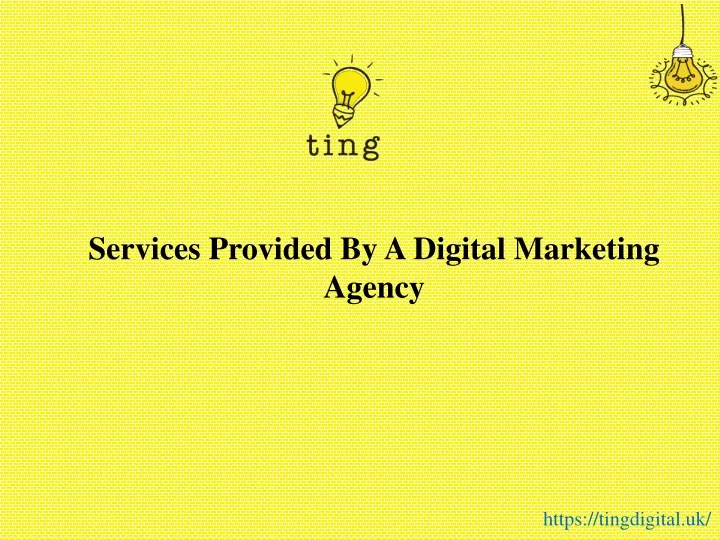 services provided by a digital marketing agency