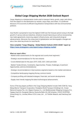 global cargo shipping market