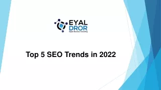 Top 5 SEO Trends in 2022