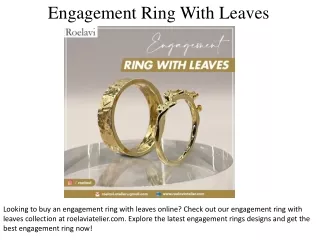 Engagement Ring With Leaves