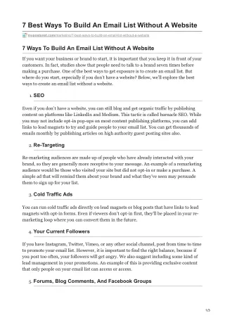 7 best ways to build an email list without