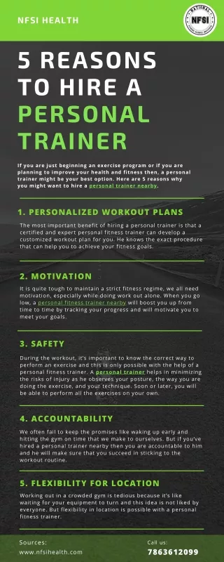 5 reasons to hire a personal trainer