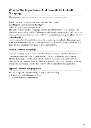 what is the importance and benefits of linkedin