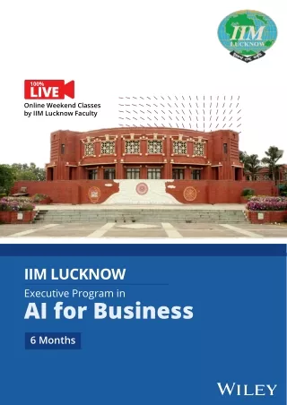 IIM Lucknow Executive Program in AI for Business | WileyNXT