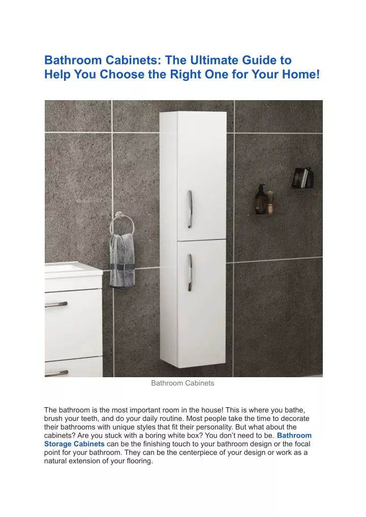 bathroom cabinets the ultimate guide to help