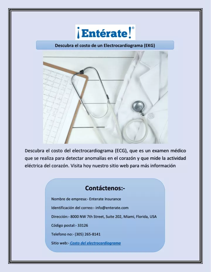 descubra el costo de un electrocardiograma ekg