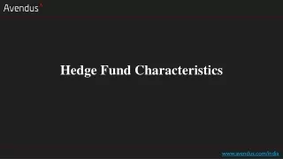 hedge fund characteristics