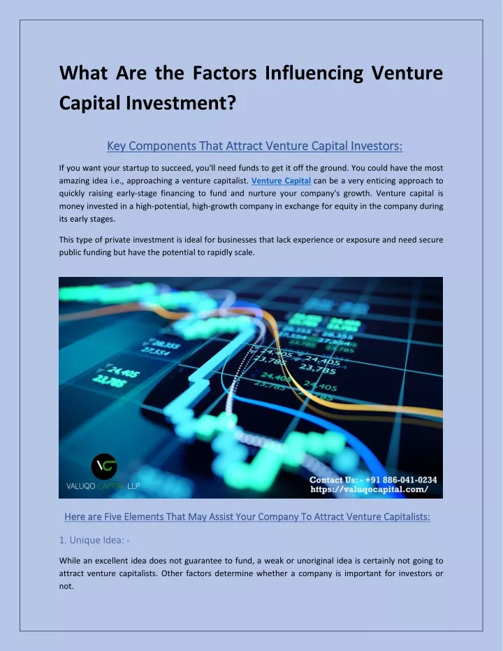 what are the factors influencing venture capital
