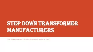 step down transformer manufacturers