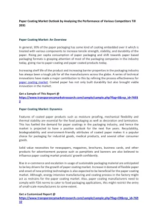 paper coating market outlook by analysing