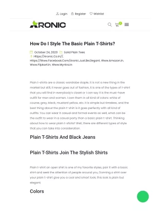 Buy women & men t-shirts at Aronic