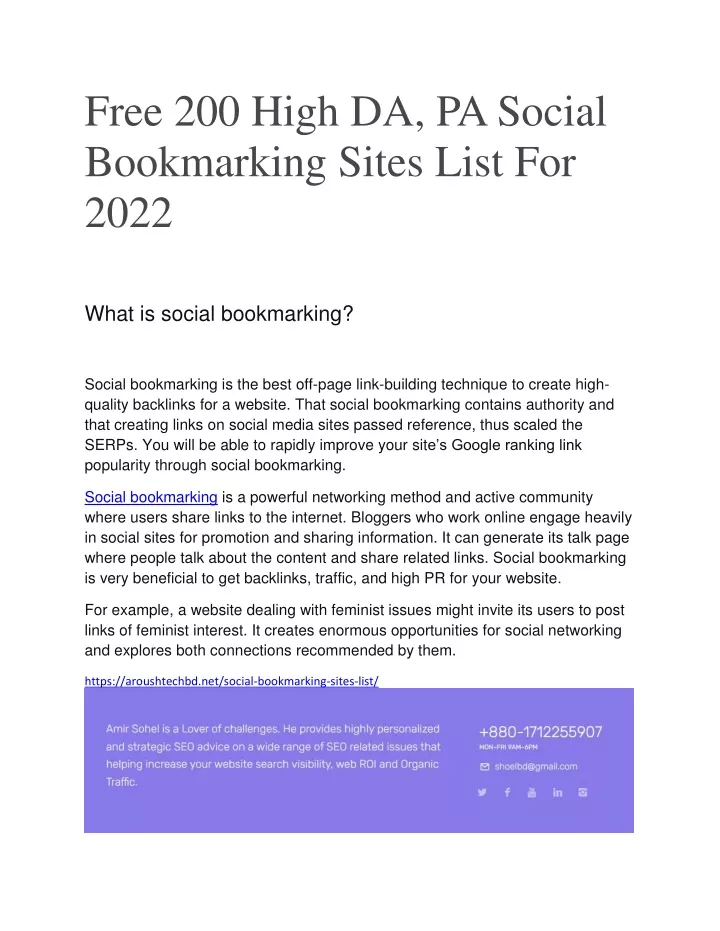 Ppt Social Bookmarking Sites Powerpoint Presentation Free Download