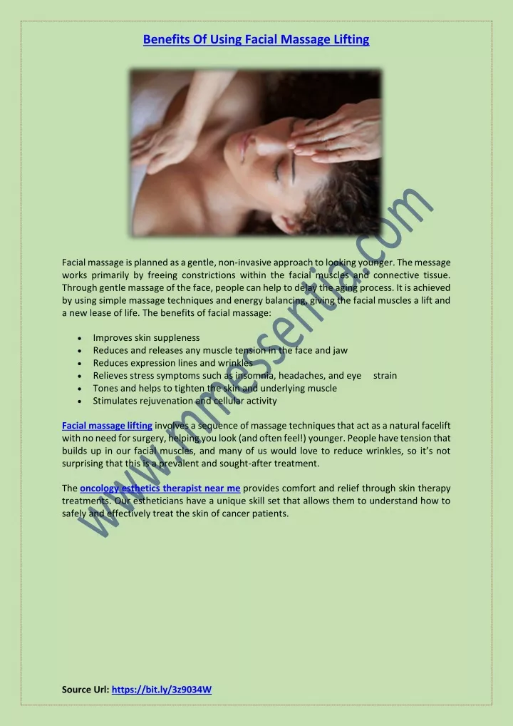 benefits of using facial massage lifting