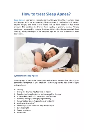 How to treat Sleep Apnea? | Vikram ENT Hospital
