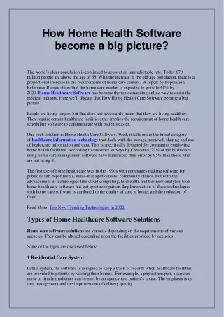 how home health software become a big picture