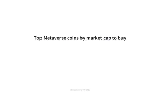 Top Metaverse coins by market cap to buy - WazirX