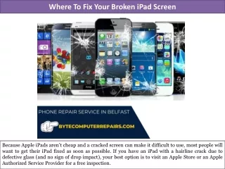 Where To Fix Your Broken iPad Screen