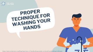 Proper technique for washing your hands