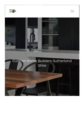 cu tom home uilder utherland hire