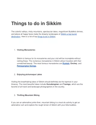 20 Amazing Things to do in Sikkim in 2022
