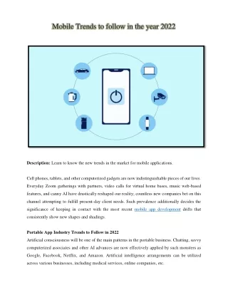 Mobile Trends to follow in the year 2022