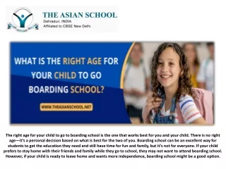 What is the Right Age for Your Child to Go Boarding School