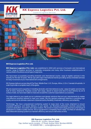 KK Express- International Courier and  Cargo