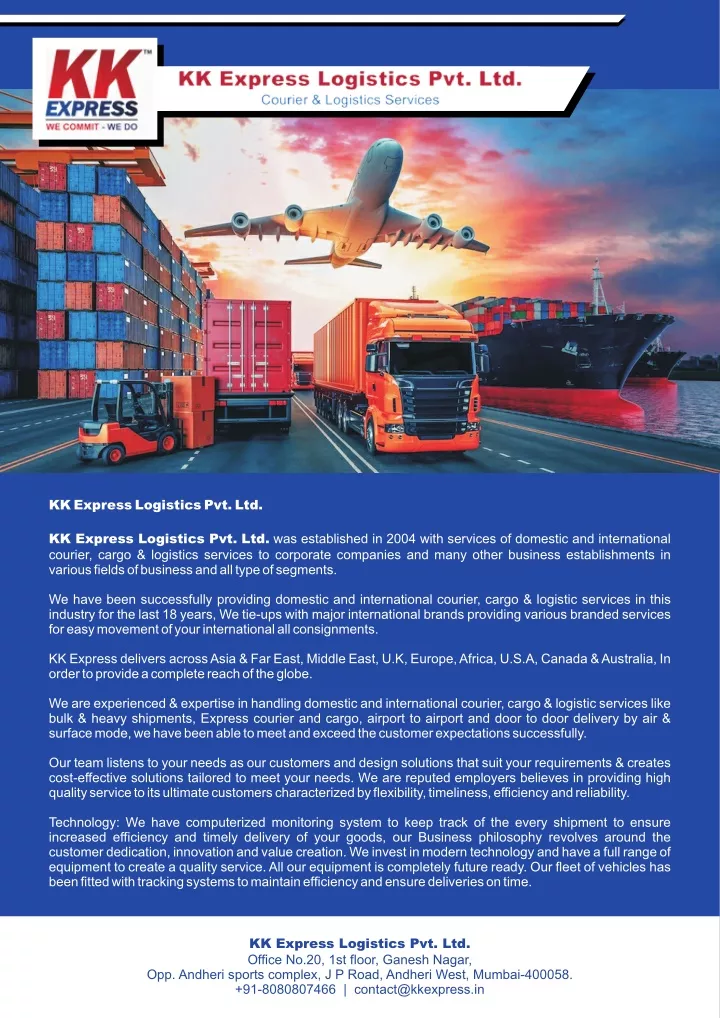 kk express logistics pvt ltd