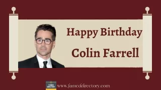 Colin Farrell Birthday, Real Name, Age, Height, Wife