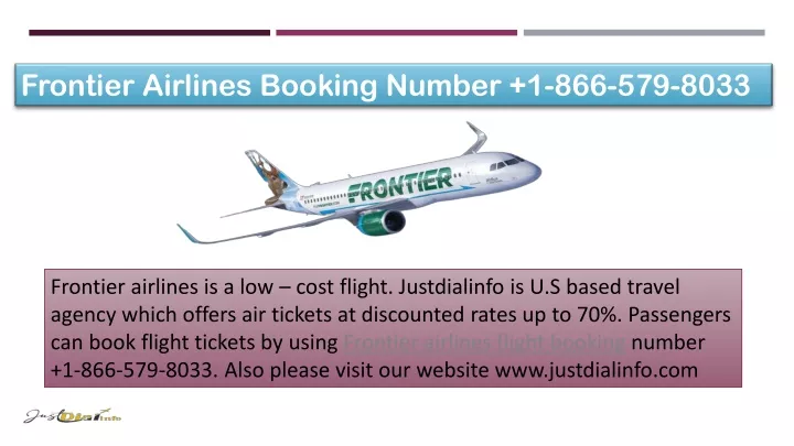frontier airlines booking number 1 866 579 8033