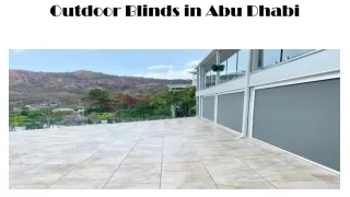 outdoor blinds in abu dhabi