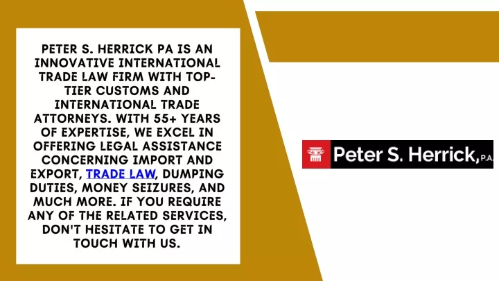peter s herrick pa is an innovative international
