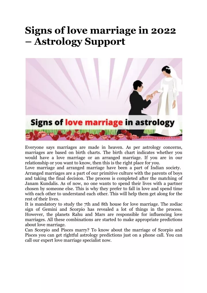 signs of love marriage in 2022