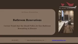 Latest Bathroom Remodeling Design Ideas in Houston
